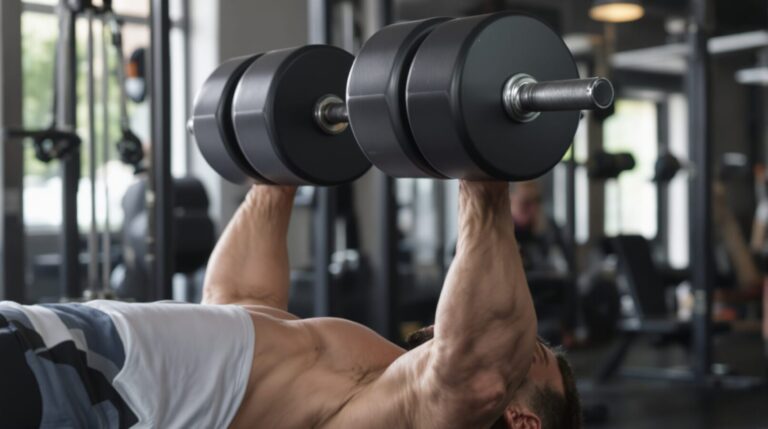 développé avec haltères