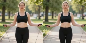 corde a sauter avant apres