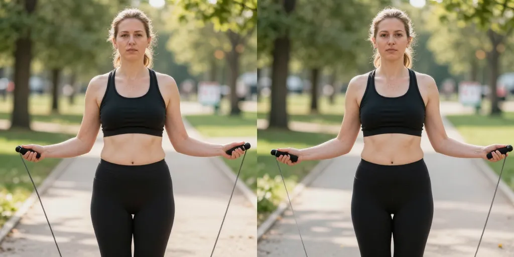 corde a sauter avant apres