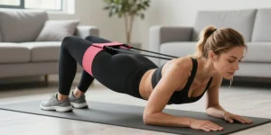 exercices fessier avec élastique