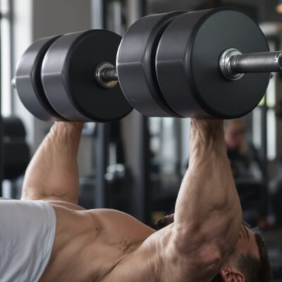 développé avec haltères